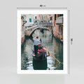 Plakat bez ramy 40x50 - Kanały Wenecji - gondola, Wenecja