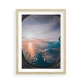 Plakat w ramie 50x70 - Widok z Góry - fotografia, zdjecie z okna samolotu - rama drewno