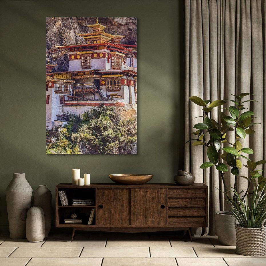 Obraz na płótnie 80x120 - Architektura Azji: Harmonia i Majestat - architektura, Azja