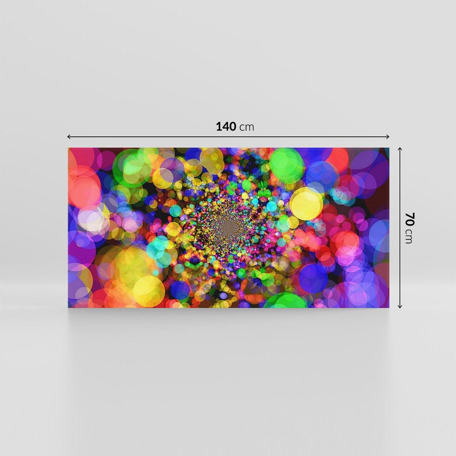 Obraz na płótnie 140x70 - Abstrakcja: gra kolorów i form - abstrakcja