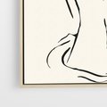 Obraz w ramie 50x50 - Migotliwa Symfonia - kobieta akt, minimalizm - rama drewno