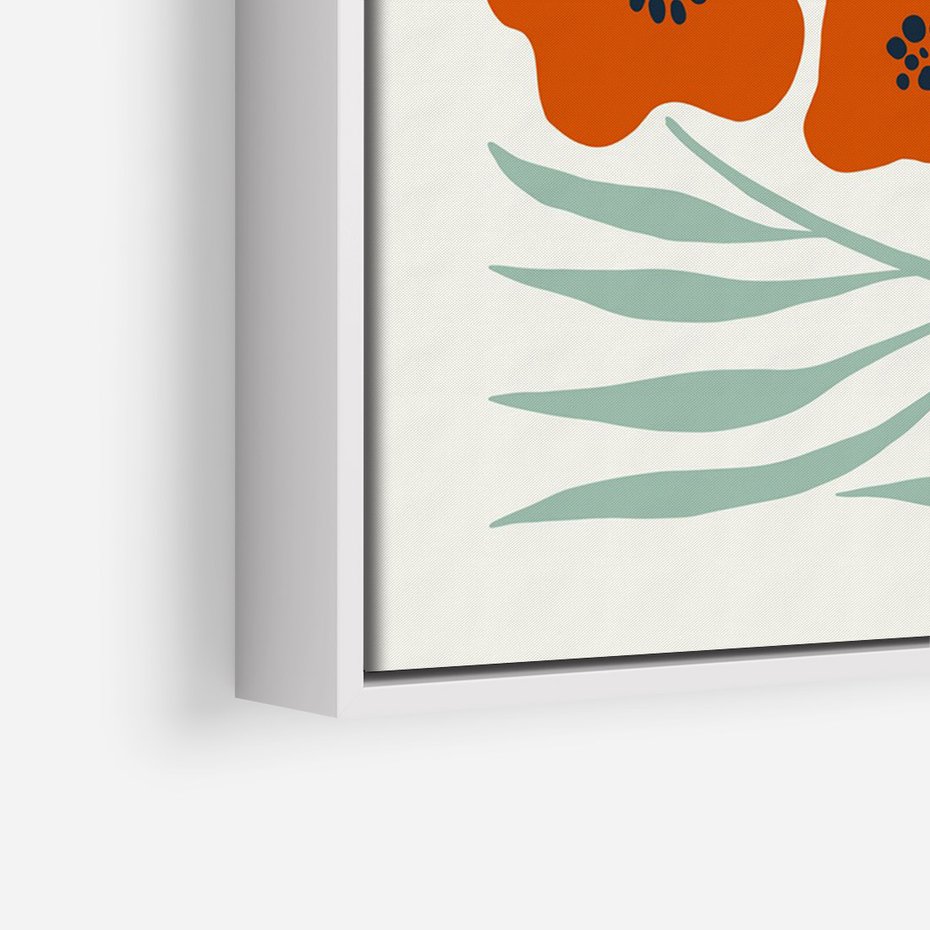 Obraz w ramie 50x70 - Makowe Odkrycie - czerwone kwiaty, maki - rama biała