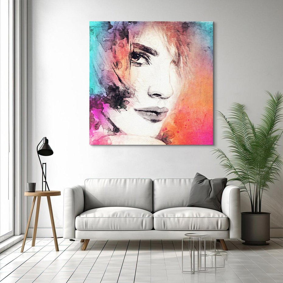 Obraz na płótnie 70x70 - Kobieta w sztuce - portret, kobieta