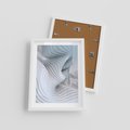 Plakat w ramie 30x40 - Abstrakcyjne Przestrzenie - geometria, 3D - rama biała