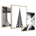 Zestaw obrazy w ramie 30x40 galeria - Architektura, perspektywa, wieżowce - rama drewno