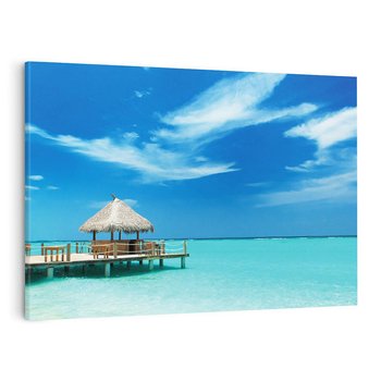 Obraz na płótnie 120x80 - Magia tropikalnego molo - tropiki, ocean