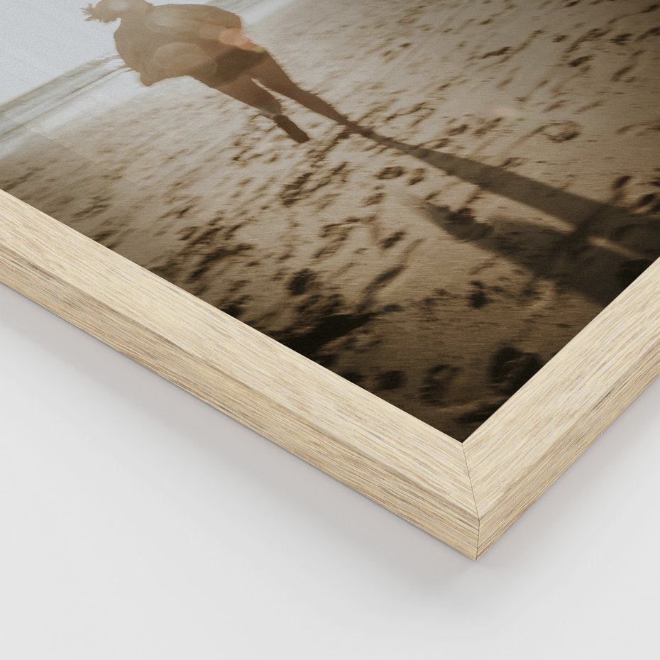 Zestaw obrazy w ramie 50x70 galeria - Plaża, palmy, zachód, słońca, morze - rama drewno