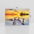 Obraz na płótnie 70x50 - Zachód słońca na pomostach - zachód, słońca