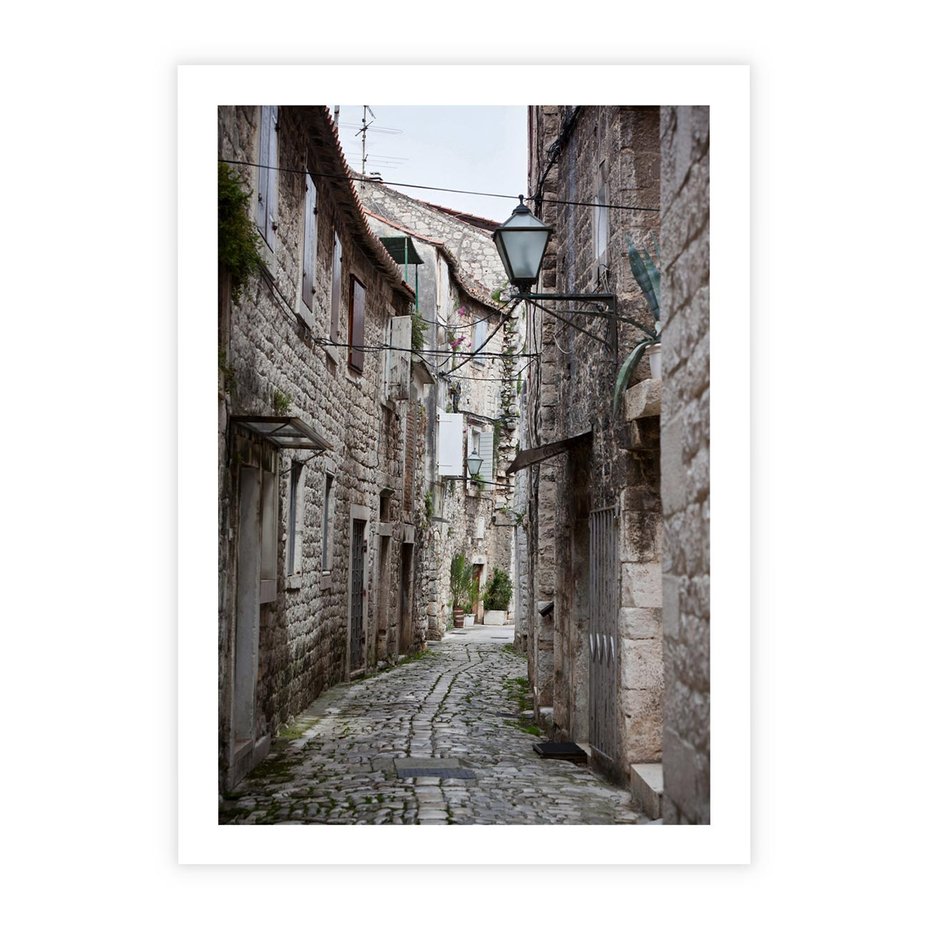 Plakat bez ramy 21x30 - Malownicza uliczka we Włoszech - uliczka, Włoch