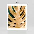 Plakat bez ramy 40x50 - Piękno i Styl - złote, liście