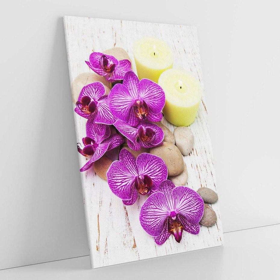 Obraz na płótnie 80x120 - Relaksujące spa w otoczeniu orchidei - spa, świece