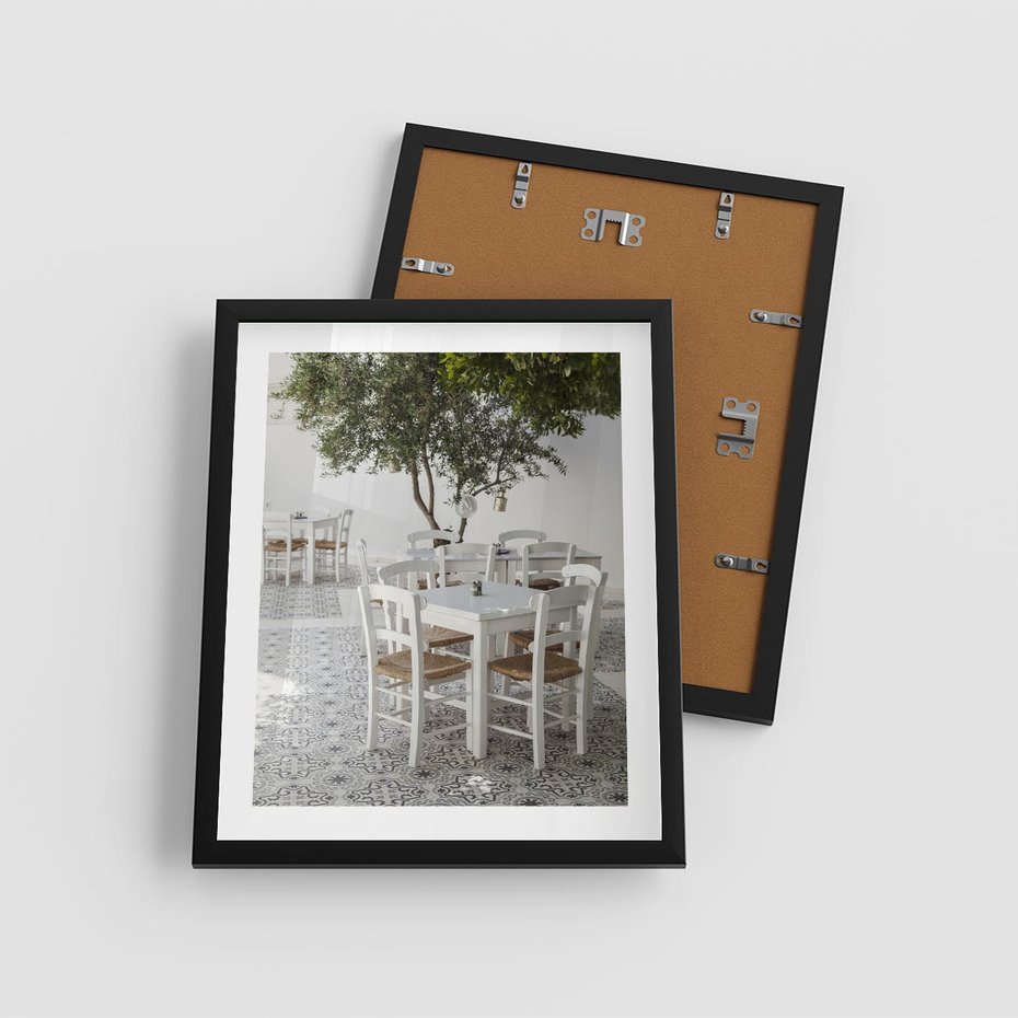 Plakat w ramie 40x50 - Włoska restauracja pełna smaków - włoska, restauracja - rama czarna