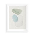Plakat w ramie 50x70 - Akwarelowa Symfonia Natury - abstrakcyjne delikatne plamy, akwarelowe - rama biała