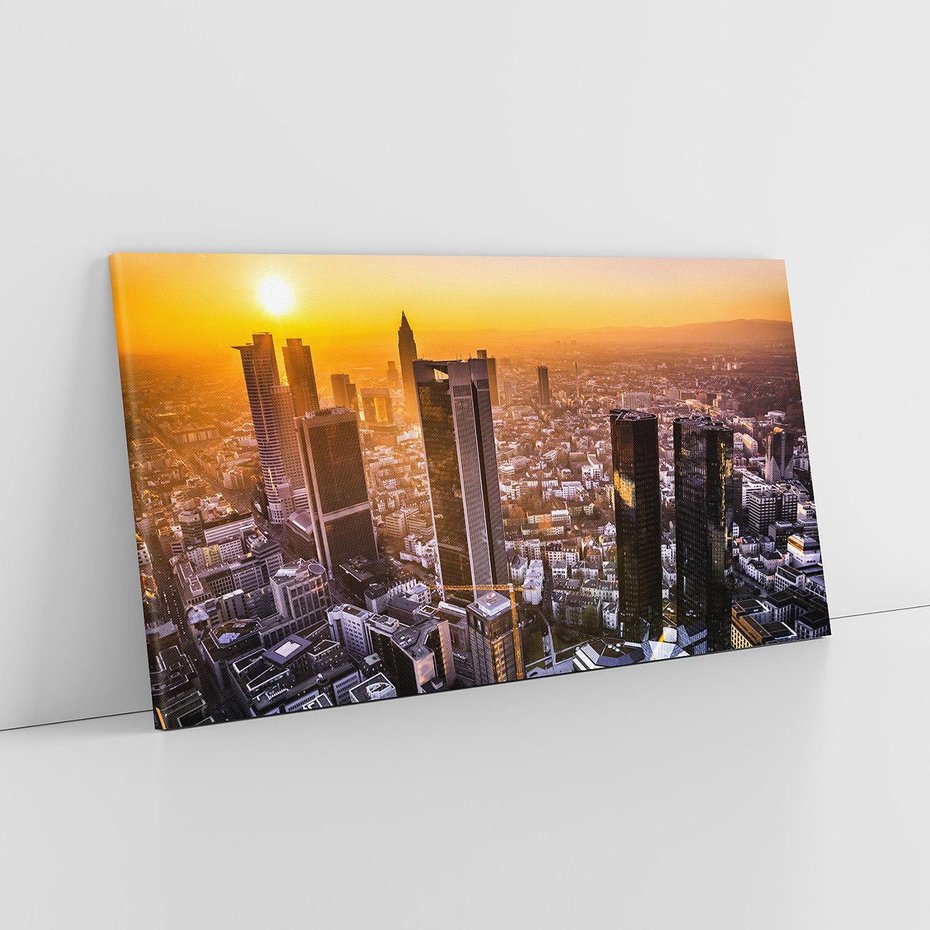 Obraz na płótnie 100x50 - Magiczny Frankfurt - miasto kontrastów - Frankfurt, Niemcy
