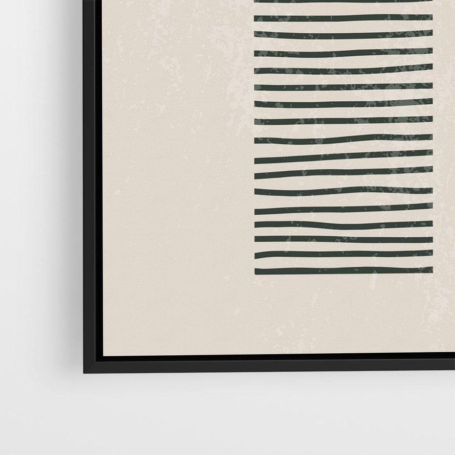 Obraz w ramie 50x50 - Przenikająca Kreatywność - nowoczesna sztuka, minimalizm - rama czarna