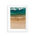 Plakat w ramie 30x40 - Oaza Relaksu - plaża, morze - rama biała