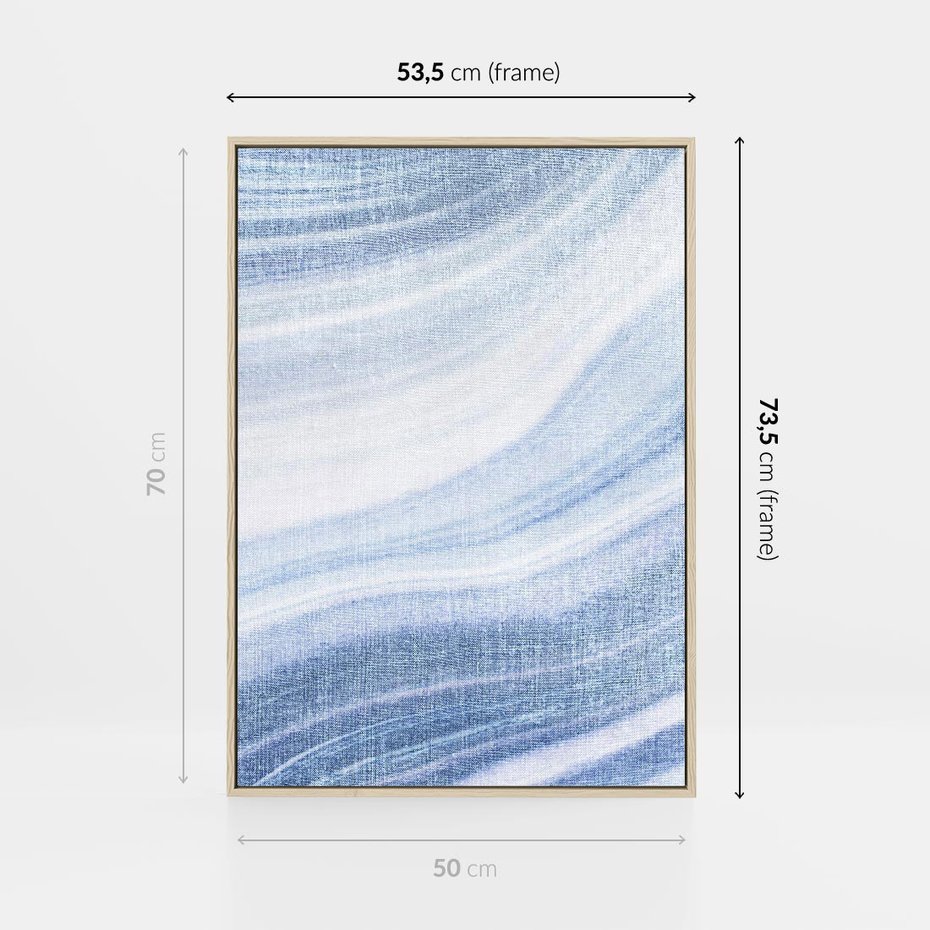 Obraz w ramie 50x70 - Abstrakcyjna akwarela - abstrakcja, akwarela - rama drewno
