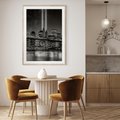 Plakat w ramie 40x50 - Miasto ożywione nocą - miasto, noc - rama drewno