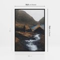 Obraz w ramie 50x70 - Spokój Natury - skandynawski, pejzaż - rama czarna