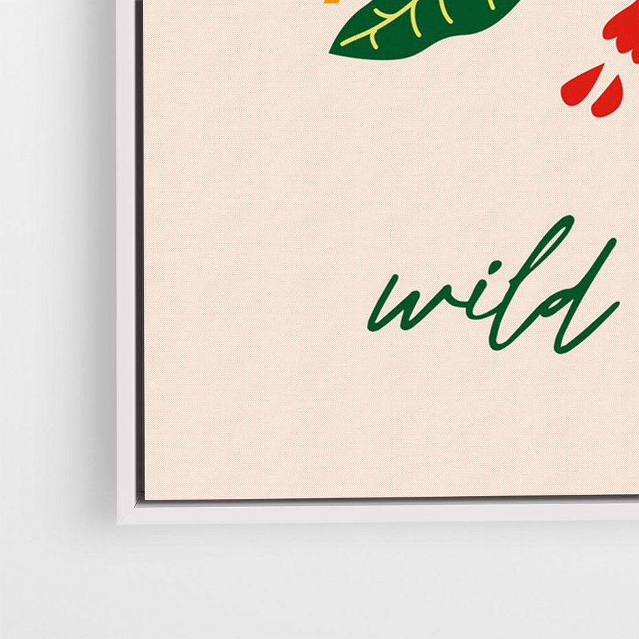 Obraz w ramie 50x70 - Tygrys w Kwiatach - tygrys, plakat - rama biała