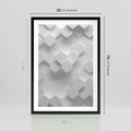 Plakat w ramie 50x70 - Kreatywna Forma - geometryczny, 3D - rama czarna