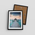 Plakat w ramie 30x40 - Morski Pomost - morze, pomost - rama czarna