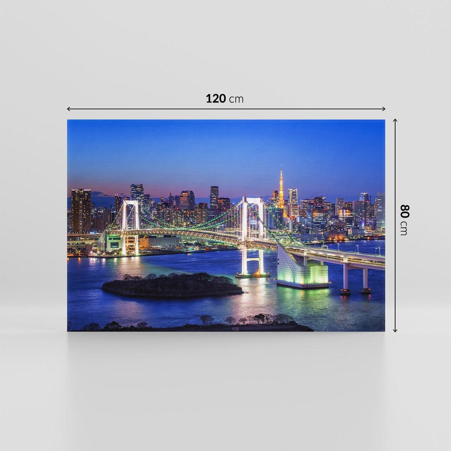 Obraz na płótnie 120x80 - Spotkanie Tradycji i Nowoczesności - Tokio, Japonia