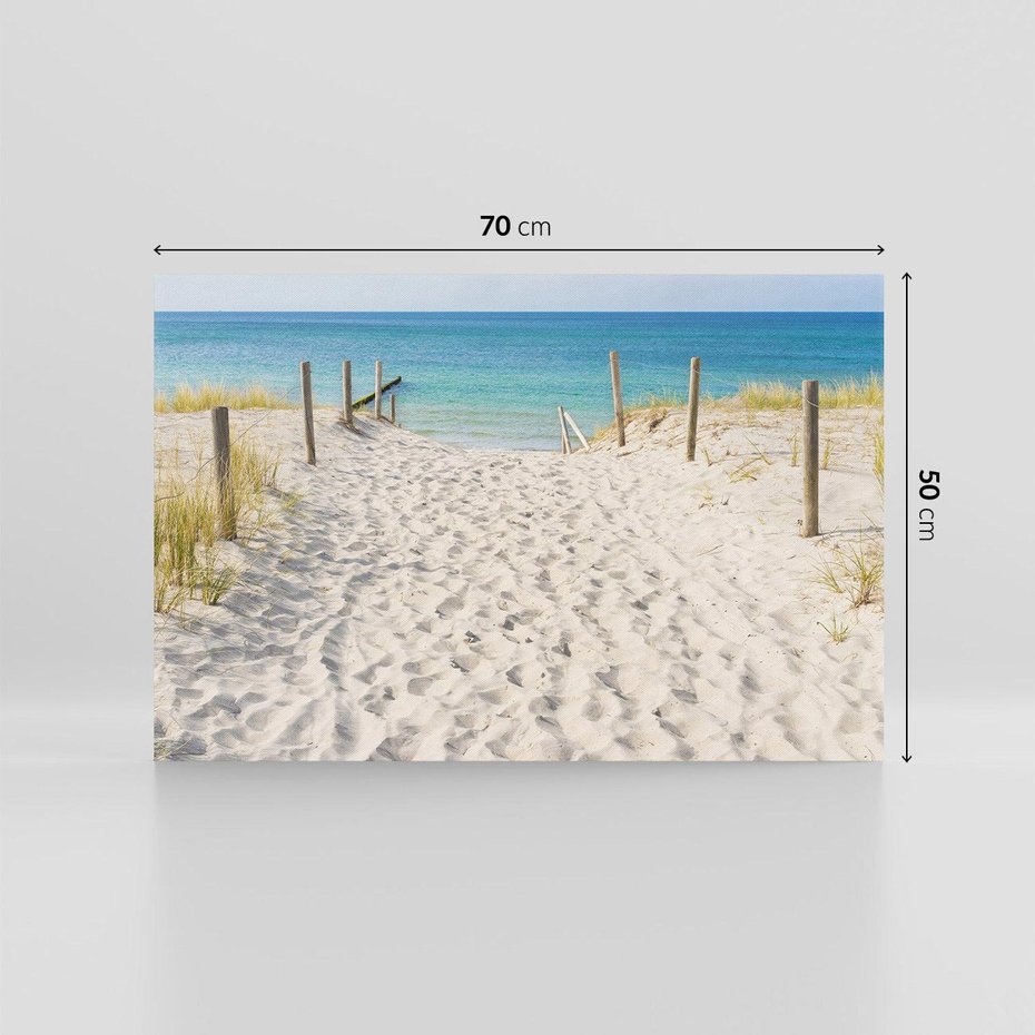 Obraz na płótnie 70x50 - Harmonia plażowego morza - plaża, morze