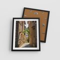Plakat w ramie 40x50 - Włoska uliczka w perspektywie - Włochy, uliczka - rama czarna