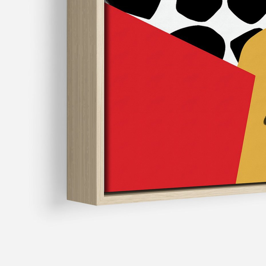 Obraz w ramie 70x100 - Księga Form i Plam - abstrakcyjna kompozycja, różne tekstury - rama drewno