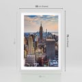 Plakat w ramie 50x70 - Manhattan - Wieżowce Nowego Jorku - Manhattan, Nowy Jork - rama biała