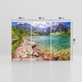 Obraz na płótnie 120x80 - Majestat gór - góry, jezioro