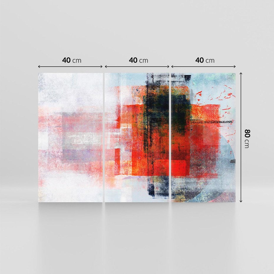 Obraz na płótnie 120x80 - Burza Emocji - wyrazista abstrakcyjna sztuka, dramatyzm