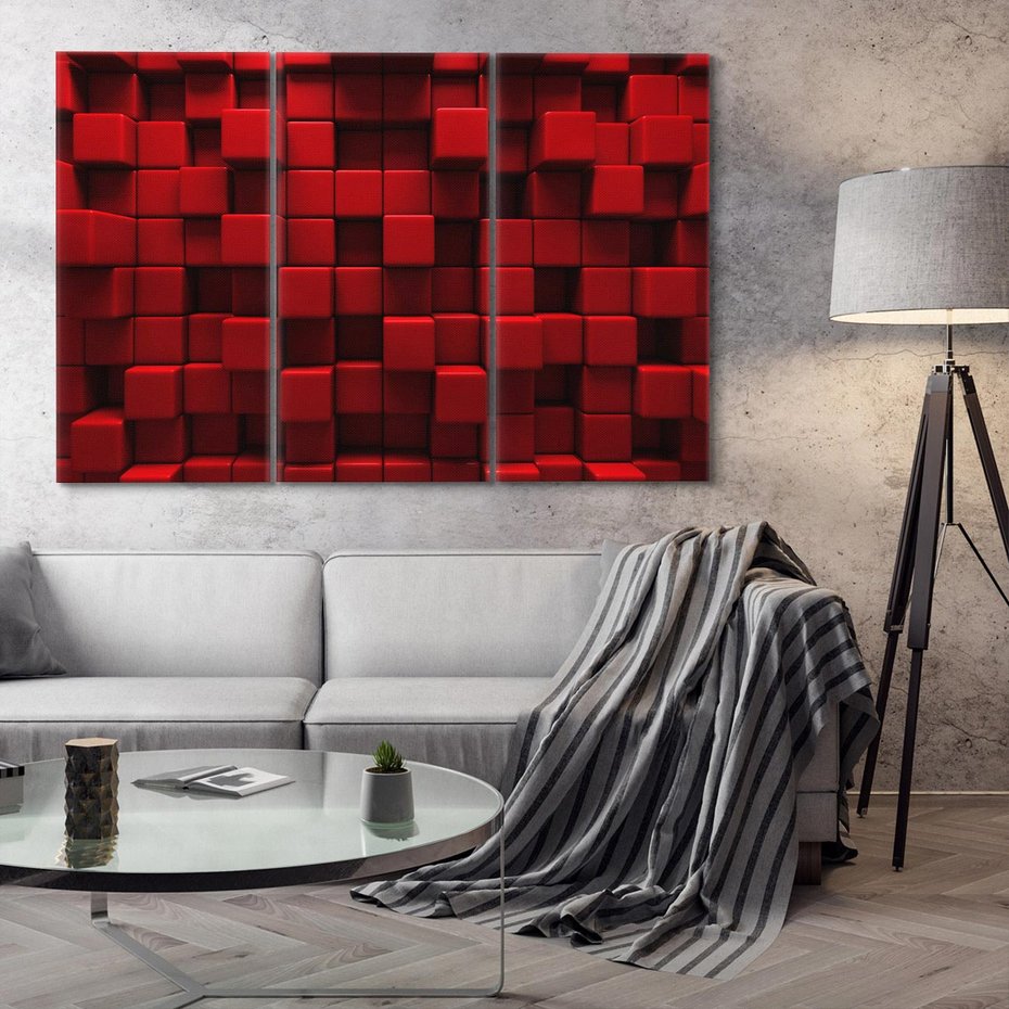 Obraz na płótnie 120x80 - Geometryczne 3D: wizja przestrzeni - geometryczne, 3D