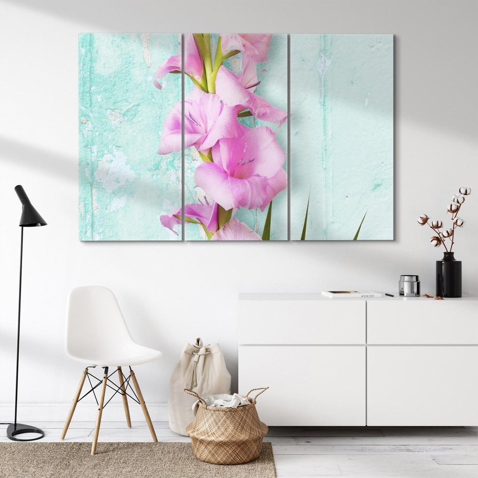 Obraz na płótnie 120x80 - Piękno w delikatności - kwiaty, różowe