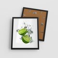 Plakat w ramie 40x50 - Kwaskowata moc limonki i cytryny - limonka, cytryna - rama czarna