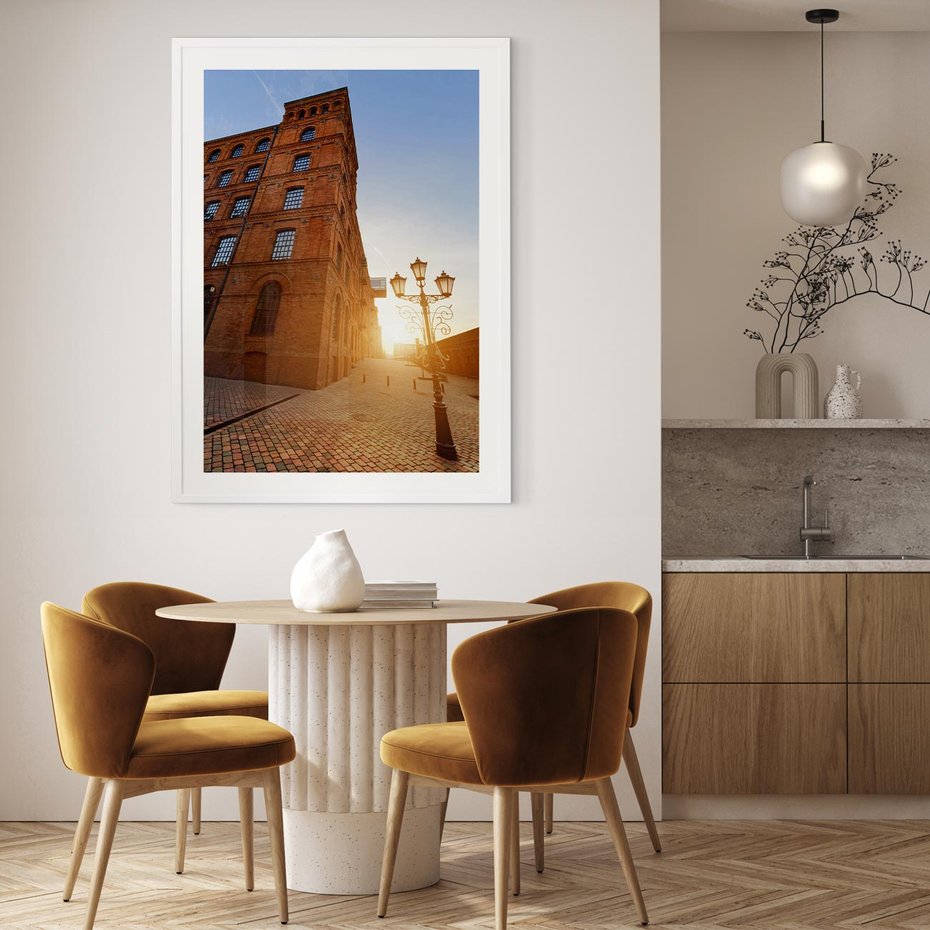 Plakat bez ramy 50x70 - Perspektywa uliczki - uliczka, perspektywa