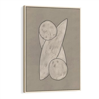 Obraz w ramie 50x70 - Zaklęte Anomalie - nowoczesna geometryczna sztuka, loftowe wnętrze - rama drewno