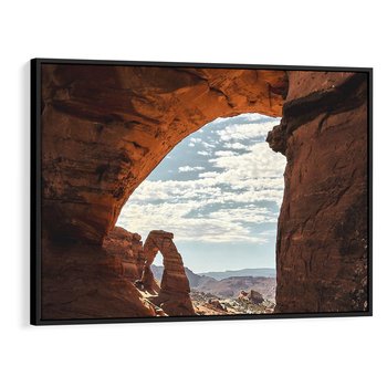 Obraz w ramie 100x70 - Magia pustynnego kanionu - pustynia, kanion - rama czarna