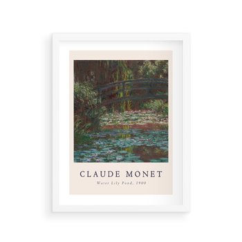 Plakat w ramie 30x40 - Sztuka i Litera - Claude Monet, reprodukcja obrazu - rama biała