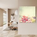 Obraz na płótnie 50x50 - Delikatne kwiaty pastelowe - kwiaty, pastelowe