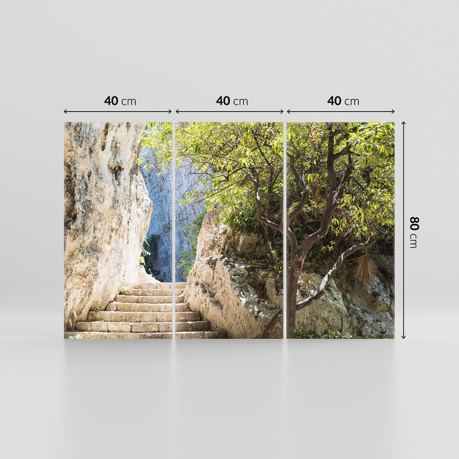 Obraz na płótnie 120x80 - Krok po kroku do celu - schody, perspektywa