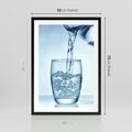 Plakat w ramie 50x70 - Chłodząca szklanka wody - szklanka, wody - rama czarna