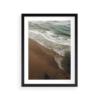 Plakat w ramie 50x70 - Spokój nad plażą - plaża, morze - rama czarna