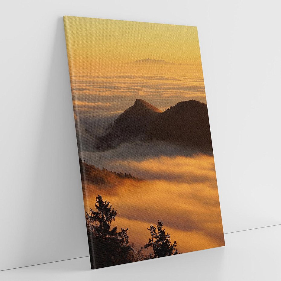 Obraz na płótnie 70x100 - Górzysty ukryty las - góry, las