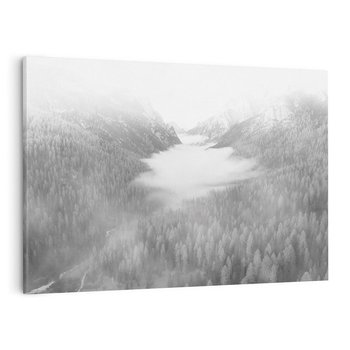 Obraz na płótnie 120x80 - Szare Góry - zamglony krajobraz, las