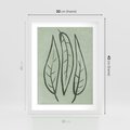 Plakat w ramie 30x40 - Energetyczne Ekspresje Natury - zielony plakat, roślinne motywy - rama biała