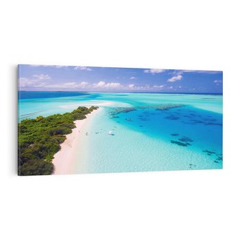 Obraz na płótnie 120x60 - Tropikalna wyspa nad oceanem - tropikalna, wyspa