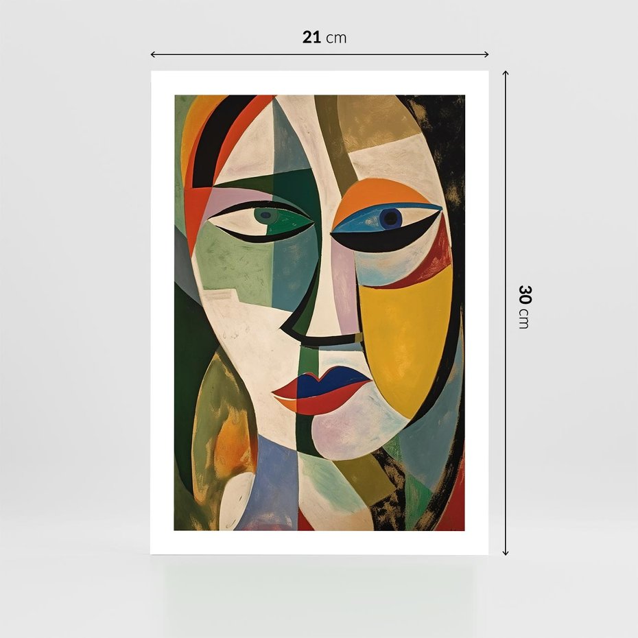 Plakat bez ramy 21x30 - Kolorowe Dziwne Wyobrażenia - abstrakcyjny obraz, olejny