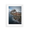 Plakat w ramie 30x40 - Skandynawia - górska odsłona - Skandynawia, góry - rama biała